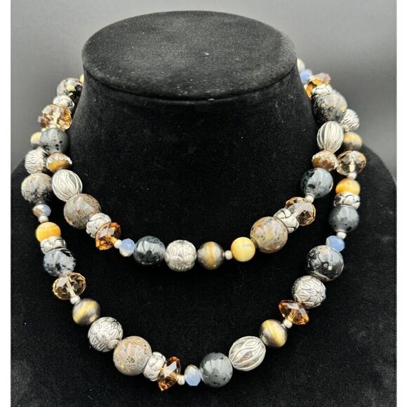 Premier Designs‎ Top Notch Layered Convertible Multicolor Beaded Chain Necklace - Picture 2 of 15